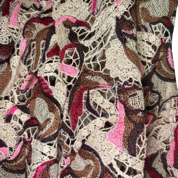 Farm Rio NWT Embroidered Horses Guipure-Lace Blouse - Picture 12 of 15